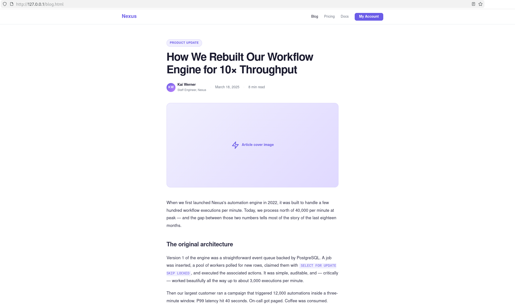 Example site, created to showcase payloads